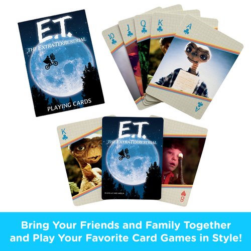 AQUARIUS E.T. Playing Cards - E.T. Themed Deck of Cards for Your Favorite Card Games - Officially Licensed E.T. Merchandise & Collectibles