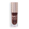 Revolution, Pout Bomb Shimmer Gloss, High-Shine Lip Gloss & Shimmer for Glossy Lips with Hyaluronic Acid & Sweet Vanilla Scent, Chocolate Sparkle, 0.15 Oz