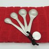 Amazing Woman Measuring Spoon Set, Decorative Gifts and Kitchen Accessories, 4 Spoons, Engraved Pewter and Silver Enamel, By Abbey & CA Gift