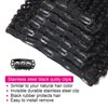Jiarosi Kinky Curly Clip in Hair Extensions Real Human Hair 3C 4A Afro Curly Clip ins for Black Women Super Natural Soft Brazilian Remy Hair Curly Clip Ins Black Color 7 Pcs with 24 Clips 18 Inch