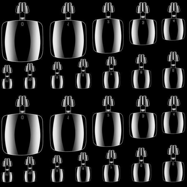 PAGOW 600Pcs False Toe Nail Tips, 12 Size Clear Acrylic Artificial French Full Cover DIY Toenails Fake Foot Decoration Art Salon for Women girl
