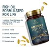 Fish Oil 2400 mg with Omega 3 EPA & DHA - Triple Strength Omega 3 Supplement - Omega 3 Fish Oil Supports Heart Health, Nature's Brain & Immune Support - Non-GMO Fish Oil Supplements - 60 Softgels