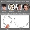 Loucent 3 Pack Metal Hair Band for Men Headband Women Hair Bands Men Unisex Black Wavy Spring Outdoor Sports Headbands for Men's Hair Band Hoop Clips Women Accessories Simple Elastic Non Slip Head Ban