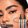2 in 1 Eyebrow Microblading Pen, 2024 New 3D Microblading Eyebrow Pen Tattoo Pencil 4 Fork Tip, Waterproof Magic Microblading Eyebrow Pencil for Natural Makeup Last All Day - 9704#Black