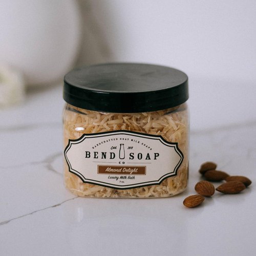 Bend Soap Company Milk Bath, 100% Natural Ingredients, Gentle Cleanser, Hydrates Moisturize and Softens the Skin, Handcrafted Goat Milk Soap, Essential oil, 2 lbs - Almond Delight