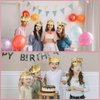 SENONAPO 50 Pcs Foam Crowns Kids Princess Tiaras Crowns Bulk with 2 Styles DIY Diamond Sticker Making Kits for Kids Birthday Party Supplies