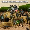 JOYIN 16 PCs Army Men Playset with 12 Realistic Army Ranger Men Action Figures and Weapon Gear Accessories, Military Soldiers Action Figures Playset for Boys Gift
