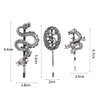 6 Pcs Vintage Dragon Hair Clips Set, Personality Punk Chinese Dragon Hairpin Hair Clamps, 3 Design Metal Hair Bangs Clips Headwear for Women Girls(gold and silver)