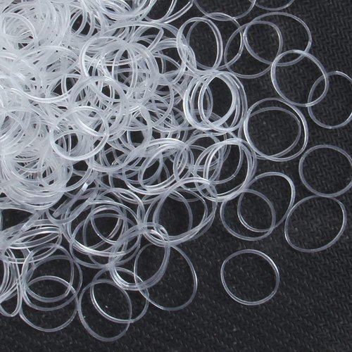 1500Pcs Mini Rubber Bands Soft Elastic Bands for Kid Hair Bands Ties Women Fashion Girls Braids Hair-clear with black comb
