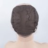 13x6 Lace Wig Caps for Making Wigs with Adjustable Straps Guidelines Medium Brown Swiss Lace Wig Base Foundation for Ventilating or Knotting, Wig Making Cap (13x6,M,1pc)