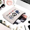 CEASQVAA Soccer Gifts Makeup Cosmetic Bag for Women, Soccer Coach Gifts, Soccer Team Gifts for Soccer Lovers Players Fans Birthday Gifts for Her Women