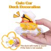 MuMyer Cowboy Duck Car Dashboard Decoration Swim Ring Car Rubber Duck Decoration Accessories with Mini Swim Ring Cowboy Hat Scarf Necklace and Sunglasses(D2-2 Bs-B_W&White)