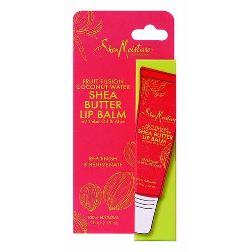 Shea Moisture Fruit Fusion Coconut Water Butter Lip Balm Care for Unisex, 0.5 Ounce