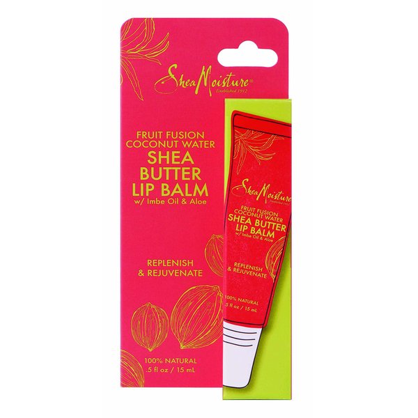 Shea Moisture Fruit Fusion Coconut Water Butter Lip Balm Care for Unisex, 0.5 Ounce