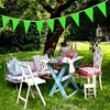 LyButty 100 Feet Green Pennant Banners Flags String Hanging Triangle Bunting Flags,Party Decorations for Grand Opening,Kids Birthday,Carnival,60 PCS