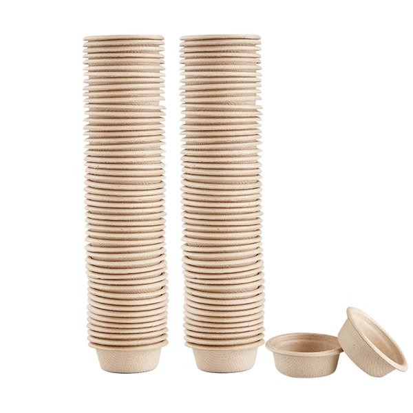 QIHYCUF Paper Feeding Cups Samll 0.5 oz Gecko Food and Water Feeding Dish Ledge Accessories Bowls for Crested Gecko Lizards Reptiles Pets (100cups)