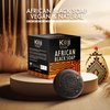 Koji White African Black Soap Bar for Face & Body Wash with Shea Butter - Exfoliating Soap, Brightening, Moisturizer Skin with Kojic Acid, Aloe Vera, Coconut Oil - Vegan, Paraben-Free, 2.82oz (2 Bars)