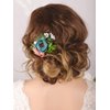 Kercisbeauty Dusty Blue Floral Hair Comb Wedding Bridal Headpiece Girl Prom Hair Accessories Garden Wedding Hair Dress