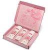 Bulgarian Rose Oil Moisturizing Body Care 3 Piece Gift Set - Natural Rose Body Lotion, Natural Rose Body Wash, Natural Rose Hand Cream
