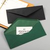 50 Pack #10 Business Envelopes Standard V Flap Invoices Envelopes for Office Checks, Business Letterhead, Letter Mailing 4.13 x 9.49 Inches (Dark Green)