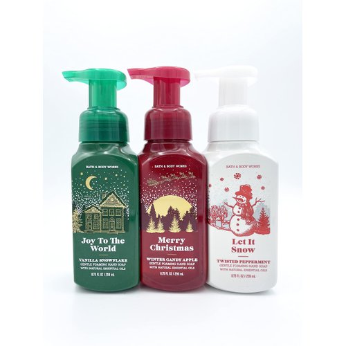 Bath and Body Works Christmas Trio Gentle Foaming Hand Soap, 8.75 Fl Oz (Pack of 3)