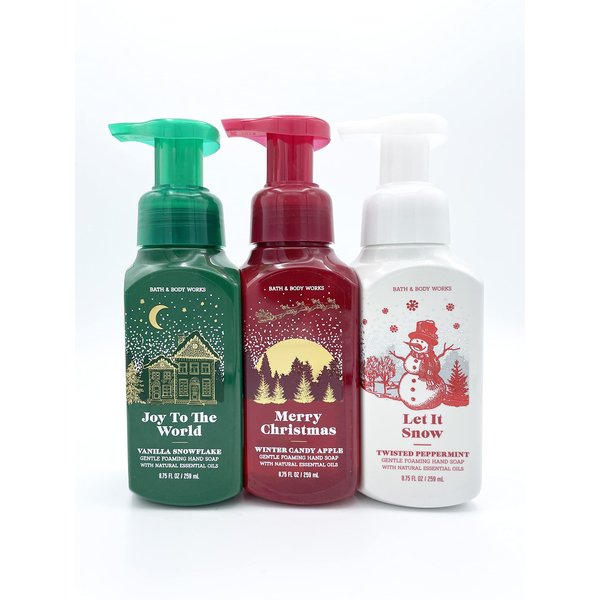 Bath and Body Works Christmas Trio Gentle Foaming Hand Soap, 8.75 Fl Oz (Pack of 3)