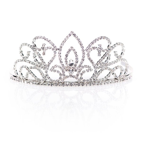 Anderson's Adela Tiara, 2 1/4 Inches High, Wedding, Prom, Pageant Tiara, Queen Or Princess Tiara For Prom, Homecoming, Pageant, Wedding, School Dance, Award, Costume, Party, Event