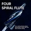 toolant Four Spiral Flute Cobalt Step Drill Bit(Pro Max), 1/4"-3/4" Impact Ready Unibit Step Drill Bit, 1/4" Hex Shank Step Bits for Metal, Stainless Steel, Aluminum, Wood, Plastic