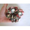 Generic Red green Christmas plaid hair tie pony tail holder scrunchie