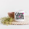 Gloss Boss, Lip Gloss Lover Quote - Beauty Themed Merch for Makeup Artist or Cosmetologist, Gift for Makeup Lovers & Beauticians, White Mug 11oz