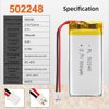 YDL 3.7V 500mAh 502248 Lipo battery Rechargeable Lithium Polymer ion Battery Pack with PH2.0mm JST Connector