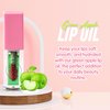 Monabell France Hydrating Lip Glow Oil - Plumping Lip Oil Gloss Tinted for Lip Care and Dry Lips, Non Sticky & Fresh Texture, Shiny and Moisturizing (Green Apple)