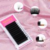 TDANCE Cashmere Easy Fan Lash Extensions Self Fanning Mega Volume Lash Extensions 0.07mm D Curl 15mm Single Length Matte Black Eyelash Extensions(0.07-D,15mm)
