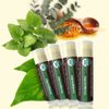 USDA Organic Lip Balm 4-Pack by Earth's Daughter - Eucalyptus Mint Flavor, Beeswax, Coconut Oil, Vitamin E - Best Lip Repair Chapstick for Dry Cracked Lips.