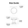 Alzassbg 10 Pack Champagne Bronze Cabinet Knobs, 1.1 Inch(30mm) Diameter Round Cabinet Knob Hardware for Kitchen Dresser Drawer AL6044TGP