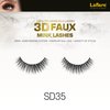 Laflare Silk Lashes 3D FAUX MINK Eyelashes, Light, Reusable, Handmade, Natural Looking, Professional Easy to Apply Eyelashes in a Knitted Style3-3 PACKS BUNDLE SPECIAL (3, SD35)
