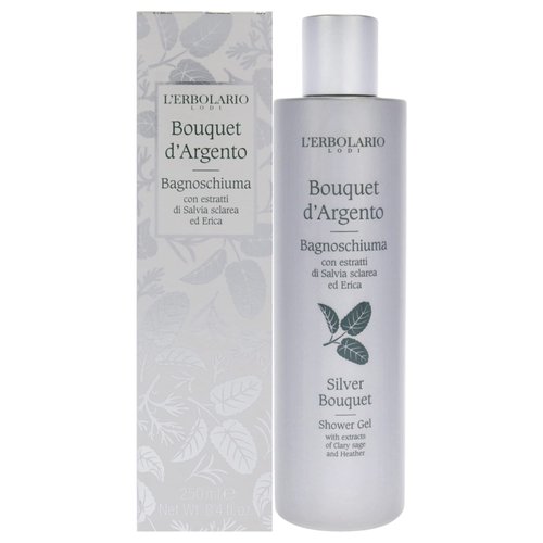 L'Erbolario Silver Bouquet Shower Gel - Body Wash Gently Caresses and Cleanses Your Skin - Perfumed and Relaxing Body Foam - Scented Shower Gel - Refreshing and Invigorating Bath Gel - 8.4 oz