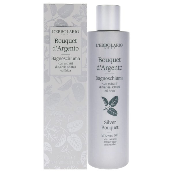 L'Erbolario Silver Bouquet Shower Gel - Body Wash Gently Caresses and Cleanses Your Skin - Perfumed and Relaxing Body Foam - Scented Shower Gel - Refreshing and Invigorating Bath Gel - 8.4 oz