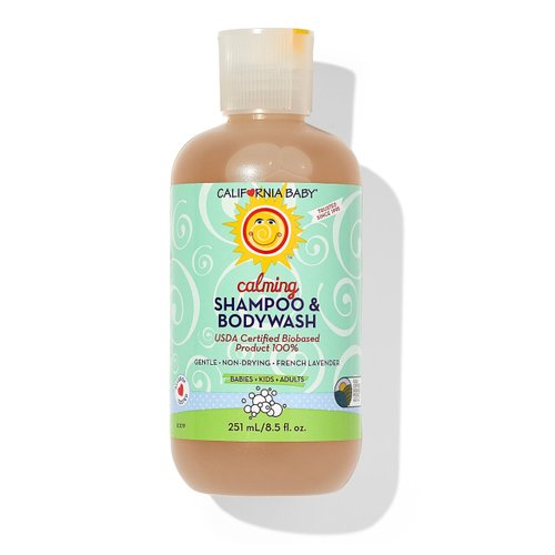 California Baby Calming Lavender Shampoo and Body Wash | 100% Plant-Based (USDA Certified) | Gentle | Hypoallergenic Baby Soap for Sensitive Skin | 251 mL / 8.5 fl. oz.