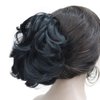 Wiginway Short Black Curly Clip In Claw Ponytail Hair Extension Synthetic Hairpiece with a jaw/claw clip