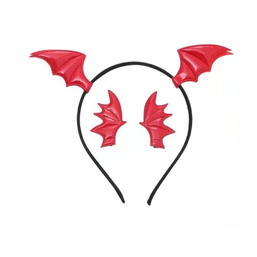 yaozeio Halloween Bat Ears Headband Hair Clip for Halloween Dress Up Costumes for Girls Bat Barrette Headpiece Halloween Hair Accessories for Women Bat Wings Headband Hair Clips