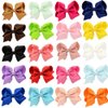 40PCS 4.5 Inch Hair Bows for Girls Grosgrain Ribbon Toddler Hair Accessories with Alligator Clips for Toddlers Baby Girls Kids Teens in Pairs