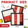 24 Pcs 15 Puzzle Number Puzzle Slide Puzzle Sliding Puzzle Brain Teaser Puzzles Number Slide Puzzle for Teens Adults IQ Educational Learning Tool Toy Christmas Party Favor Puzzle Games, 2.6 x 2.6 Inch