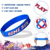 Capoda 36 Pieces Baseball Motivational Silicone Wristband, Baseball Party Decorations for Baseball Party Baseball Bracelets Jewelry Sports Gifts Supplies over 6 Years
