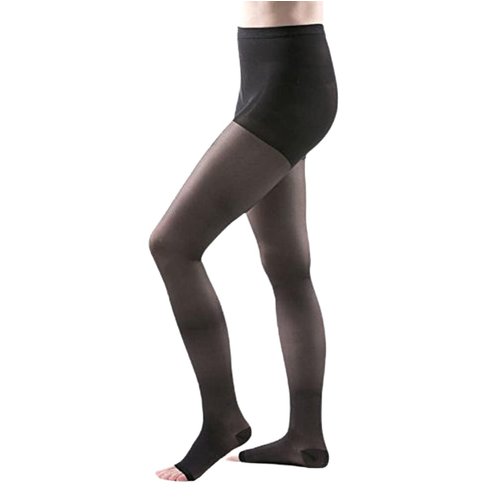 Allegro 15-20 Essential 14 Sheer Sheer Support Compression Pantyhose - Women's Compression Hose with Open Toe for Support