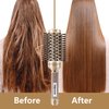 Round Brush for Blow Out, Nano Thermal Ceramic & Ionic Tech Round Barrel Hair Brush with Boar Bristle, Roller Brush for Blow Drying and Styling, 4 Free Clips (2.9 Inch, Barrel 1.7 Inch, 45mm)
