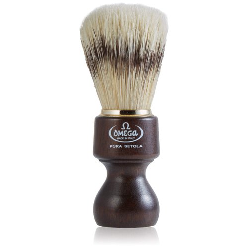 Omega 26 - Shaving Brush in Pure Bristle, Dark Brown