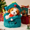 Numyawl Dog Stuffed Animal & Cute Tree Plush Decorations, Puppy Stuffed Animal Gifts for Kids, Cuddly Stuffed Puppy Dog Toy - Perfect for Christmas Tree Home Decor & Storing Toy (2 Pcs)