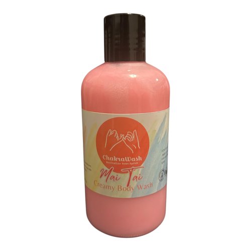 Chakra Wash Handmade Unisex Body Wash - Creamy Vegan & Cruelty-Free,For Men, Women, Children & Pets, No Animal Ingredients, Non GMO - Created for the entire Household (Mai Tai) - 10oz