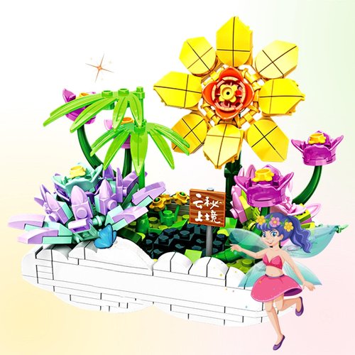 eirix Flowers Botanical Collection Building Bricks Sets - Sunflower Succulent Flower Bouquet Mini Plant Decor Bricks Model for Adults and Kids